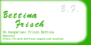 bettina frisch business card